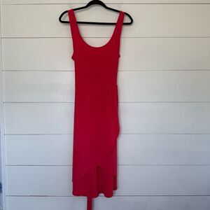 White House Black Market Women’s Medium Pink Faux Wrap Dress New